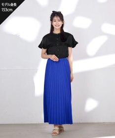 Tiaclasse L 【洗える】ケープ風フリルスリーブブラウス