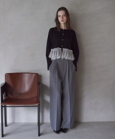 YECCA VECCA レースレイヤードラッフルカーディガン