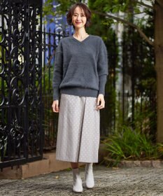 自由区 フォックスカシミヤ Vネックニット