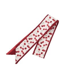 Maison de FLEUR チェリー柄プリントスカーフ