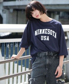 WEGO 【ユニセックス着用ITEM】カレッジロゴプリントT（SS）