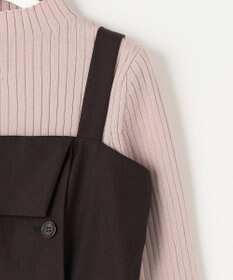 Feroux 【古畑星夏さん着用・セットアイテム】刺繍ポイント ニット × ジャンパー スカート