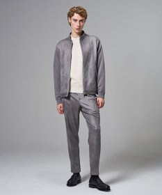 JOSEPH HOMME 【ストレッチ】レザーライクジャージーニットブロック　ZIP UPブルゾン