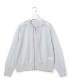 23区 【先行予約】シャイニーシアーニット ジップアップ パーカー