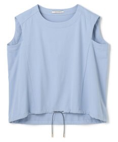 BEIGE， 【洗える】IXIA / コットンノースリーブドロストトップス