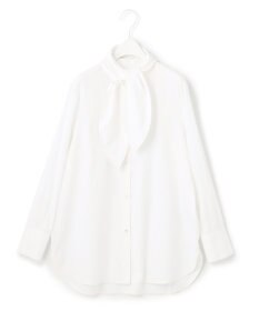 ICB 【洗える】CRySiタイプライター ボウタイ付きバンドカラーシャツ