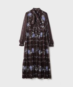 GRACE CONTINENTAL フラワープリントティアードワンピース