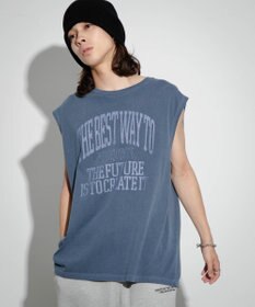 WEGO 【ユニセックス着用アイテム/手洗い可】ピグメントグラフィックノースリーブ