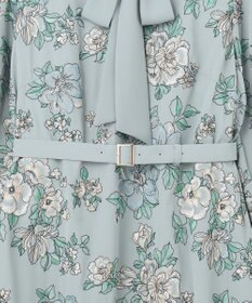 GRACE CONTINENTAL フラワー刺繍ボウタイワンピース