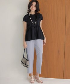 組曲 【WEB限定】トリコットジャージー ペプラムカットソー