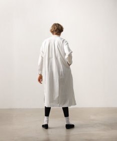 LENO STRIPE SHIRTS DRESS / ストライプシャツドレス