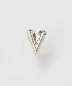 Phoebe 【金属アレルギー対応】ハートリーフセラミックピアス　シルバー/ニッケルフリー（片耳）