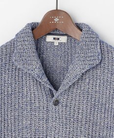 JOSEPH ABBOUD 【エコ素材和紙使用・日本素材】和紙杢メッシュクルーネック ニットジャケット