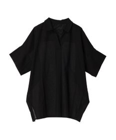 Green Parks 綿麻混スキッパーシャツ