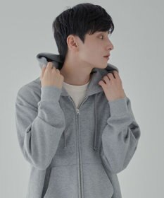 WEGO 【ユニセックス着用ITEM/SMLサイズ展開】リラックスフィットダブルZIPパーカー