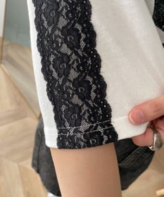 WEGO レースショルダーショートT