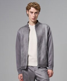 JOSEPH HOMME 【ストレッチ】レザーライクジャージーニットブロック　ZIP UPブルゾン