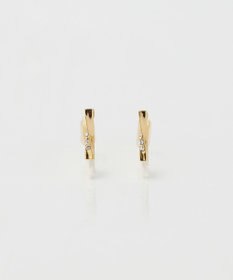 Phoebe 【金属アレルギー対応】【痛くないシリーズ】ツイストバービジューライトフィットイヤリング　ゴールド