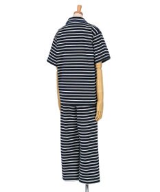 une nana cool 【綿100％】やわらか天竺ボーダー半袖パジャマ MADE WITH LIBERTY FABRIC