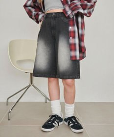WEGO 【SMサイズ展開】ヴィンテージウォッシュデニムハーフパンツ
