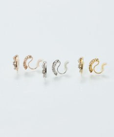 Phoebe 【金属アレルギー対応】【痛くないシリーズ】ミルキーウェイライトフィットイヤリング　ローズゴールド