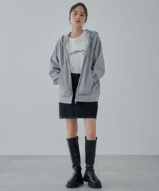 WEGO 【ユニセックス着用ITEM/SMLサイズ展開】リラックスフィットダブルZIPパーカー