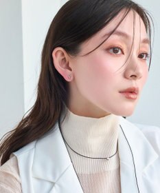 Phoebe 【金属アレルギー対応】ハートリーフセラミックピアス　シルバー/ニッケルフリー（片耳）