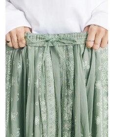 CRAFT STANDARD BOUTIQUE パネル柄マキシギャザースカート