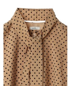 earth music&ecology ドットチュニック丈リボン付きワンピース