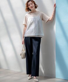 23区 【先行予約】シアーエンブロイダリー キャミソール コンビ Tシャツ