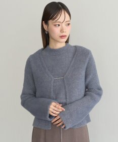 earth music&ecology SET2点チャーム付きシャギーニット＋インナー