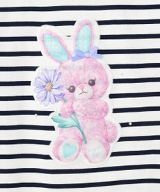 ANY KIDS ウサギ ボーダー Tシャツ