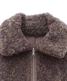 earth music&ecology リバーシブルフェイクムートンショートブルゾン