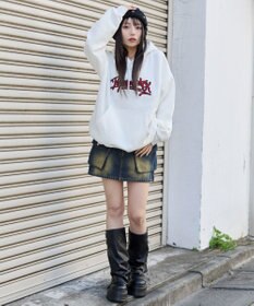 WEGO 【ユニセックス着用ITEM/SMLサイズ展開】グラフィックロゴプルパーカー