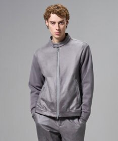 JOSEPH HOMME 【ストレッチ】レザーライクジャージーニットブロック　ZIP UPブルゾン