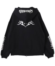 WEGO 【裏起毛/セットアップ対応】グラフィック裏起毛ZIPビッグパーカー