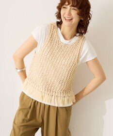 AMERICAN HOLIC 【前後2WAY】フリンジショートベスト