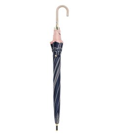 MOONBAT 【雨傘】ランバン オン ブルー(LANVIN en Bleu) ストライプ リボンプリント 長傘 耐風傘 ジャンプ式