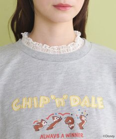 earth music&ecology チップ＆デール／フリル裏毛プルオーバー