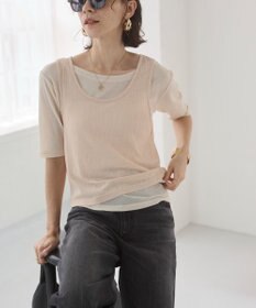 WEGO 【ANGIE VINTAGE】シアースラブレイヤードTシャツ