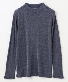 ANY 【洗濯機可】ラメハイネックＴシャツ