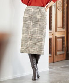J.PRESS LADIES S 【洗える】PL/Visストレッチチェック スカート