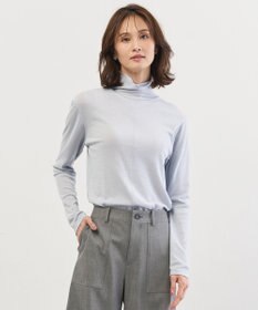 J.PRESS LADIES タートルジャージー カットソー サックスラメ系