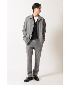 DAKS グレーフランネル テーラード オーバーシャツ