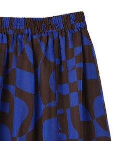 YECCA VECCA アート柄シアーロングスカート