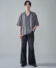 WEGO ストライプメッシュBIGシャツ（SS）