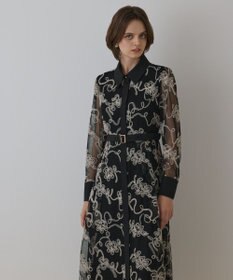 GRACE CONTINENTAL チュールコードレースワンピース