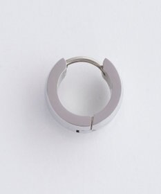 Phoebe 【金属アレルギー対応】ワンタッチワイドフープミニピアス(片耳)/サージカルステンレス シルバー