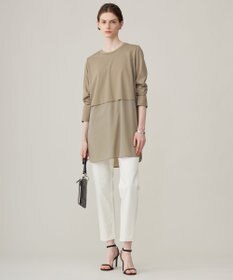 ICB L 【洗える】 シアージャージーコンビ カットソー