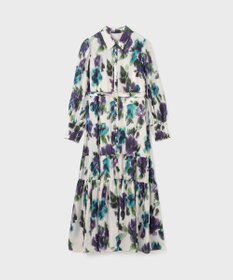 GRACE CONTINENTAL フラワープリントティアードワンピース